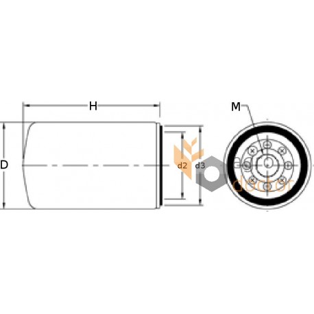 Oil filter of engine 51824 [WIX]