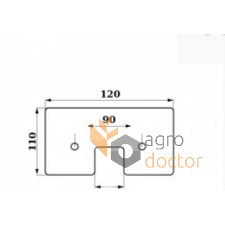 Rubber paddle for elevator of combine  Z59053 John Deere