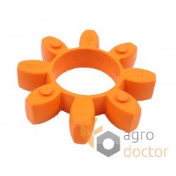 Toothed coupling nut, orange (92 Shore-A) for combine rotor drive gearbox 771337 suitable for Claas Lexion