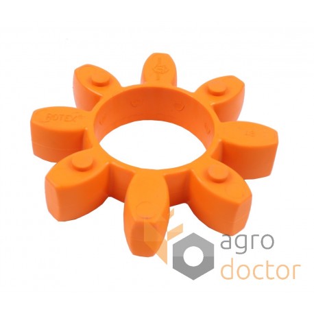 Toothed coupling nut, orange (92 Shore-A) for combine rotor drive gearbox 771337 suitable for Claas Lexion