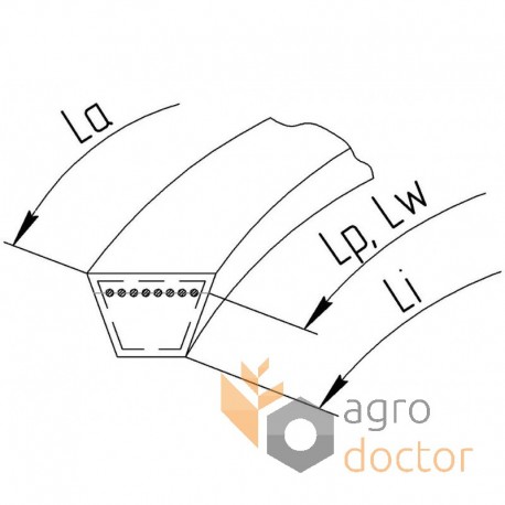 Classical V-belt HC89 [Carlisle]