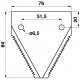 Nożyk kosy 611316 pasuje do Claas kombajn