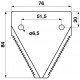 Grain head cutter bar knife section 611316 suitable for Claas combines