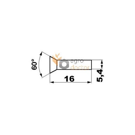 Countersunk rivets 244026 suitable for Claas 5,4x16 (150 pcs)