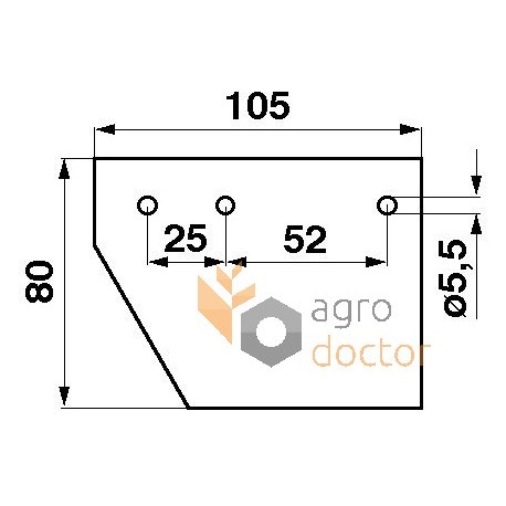 Header knife guide 522189 suitable for Claas