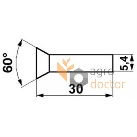 Rivet 214163 suitable for Claas, 5,4x30 (100 pcs)