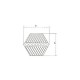 Double courroie trapézoïdale (hexagonale) 653121 adaptable pour Claas - 25x22-2800 [Optibelt]