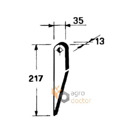 Straw pusher 809091 suitable for Claas Markant, 210 mm