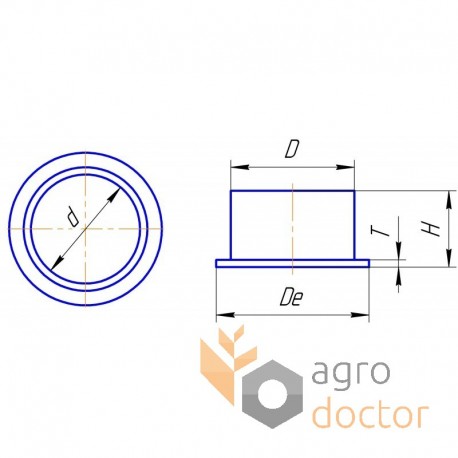 Teflon bushing 008581.0 for Claas harvesters and balers