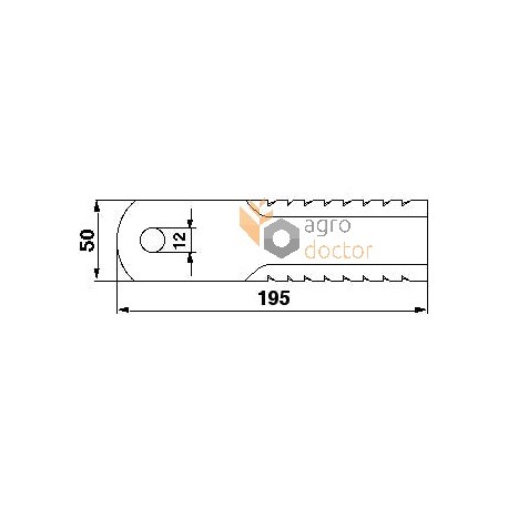 Chopper blade fixed 060030 suitable for Claas