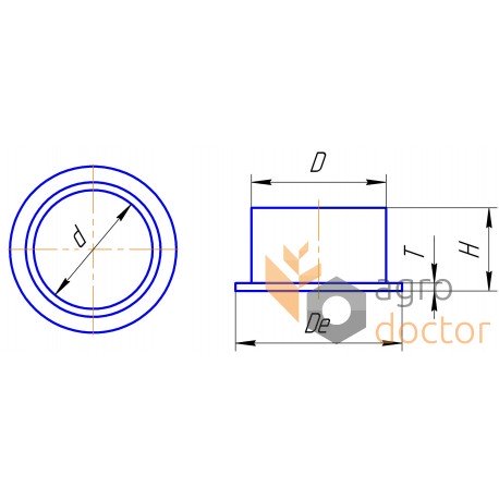 Teflon bushing 008511 for Claas