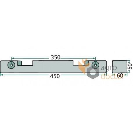 Piston shoe set, 450mm