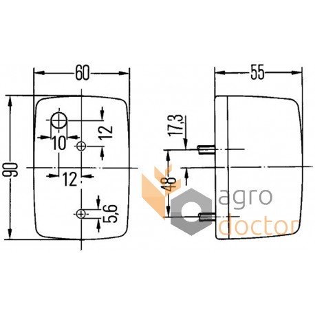 Turn signal AL24547 for harvesters Claas