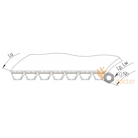 644884 | 0006448840 | 0006448841 | suitable for Claas - Wrapped banded belt 7RHB129 [Carlisle]