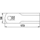 Rotating straw chopper blade 0007368720 Claas, 175х50х4mm