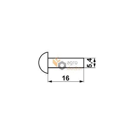 Cutting bar rivets 5,4mm (125 pc)