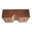 Wooden bearing (half) 229208M1 for Massey Ferguson harvester straw walker - shaft mm [Agro Parts]