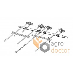 Cadena alimentadora del transportador de cámara inclinada ensamblada - 615904 adecuado para Claas Mega 208/218