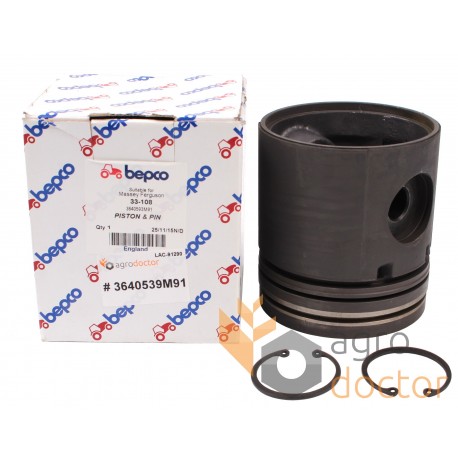 Piston avec axe U5LL0014 pour moteur Perkins, 3 segments