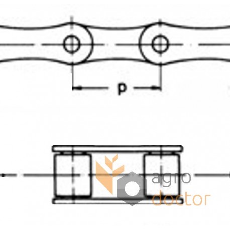 Chain inner link 801492 suitable for Claas S32 [Rollon]