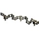 Clear grain elevator chain with 38 rubber paddles and  156 links