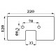 120x210 Rubber paddle for grain Elevator roller chain