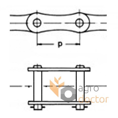 216A [Rollon] Roller chain connecting link