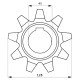 Feeder house sprocket 680582 suitable for Claas - T9