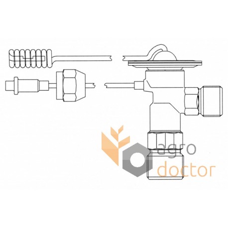 Conditioner expansion valve 176713 for Claas combines