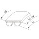 84041095 New Holland: 0006448660 suitable for Claas Lexion - Wrapped banded belt 1323464 [Gates Agri]