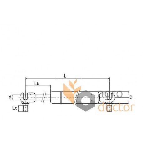 Gas spring cylinder 0005468231 of Claas Lexion combines