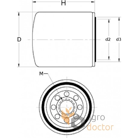 Cooling system filter P552072 [Donaldson]