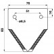 Grain head cutter bar knife section 611208 Claas [PL]