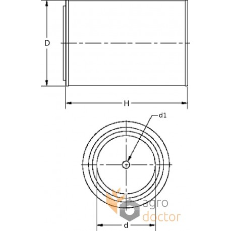 Air filter 643169 Claas, AZ48195 John Deere - SA14010 [HIFI]