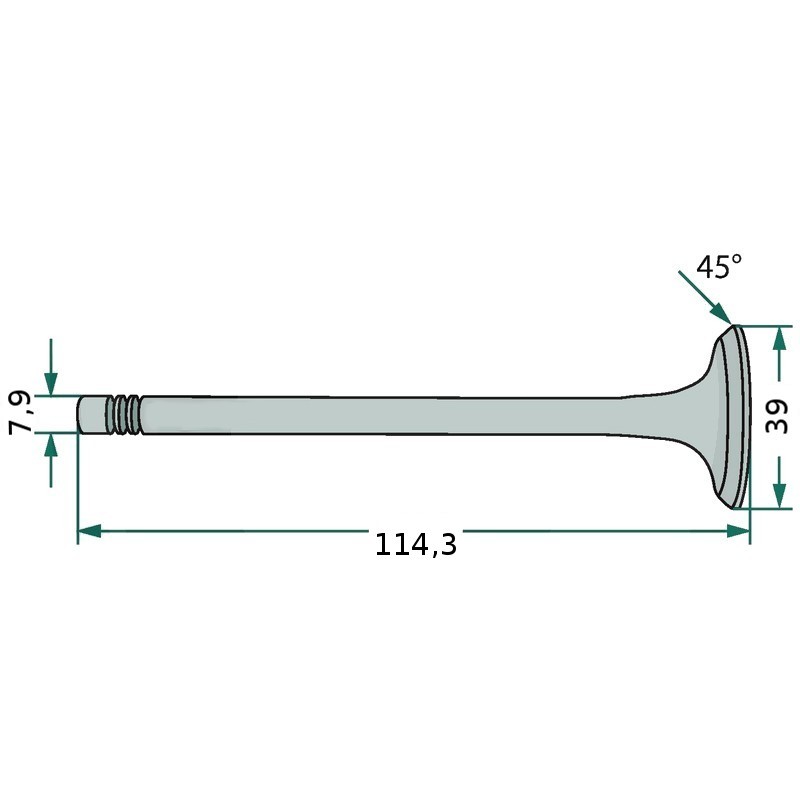 Inlet valve 30/42-3 Bepco - 31431261 Perkins