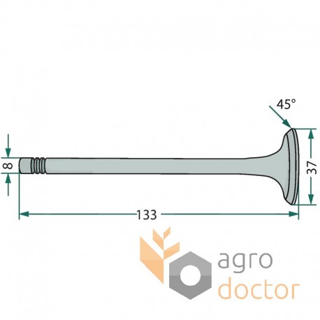 Engine exhaust valve - 04153631 Deutz-Fahr