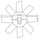 Plastic radiator fan 40x405