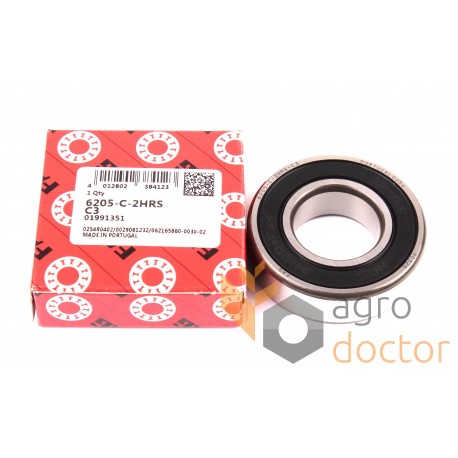 FAG 6205-2RS R BEARING RUBBER SEALED 25X52X15 A50 