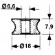 roulements à aiguilles de presse 001941 adaptable pour Claas, 6x18mm