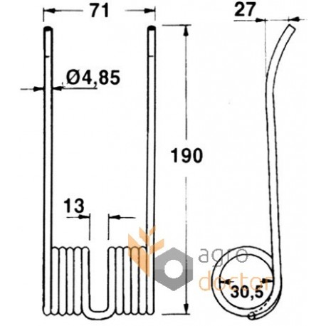 نابض الإلتقاط 190mm