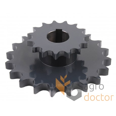 Double sprocket 822167 suitable for Claas Rollant - T15/T20 OEM 