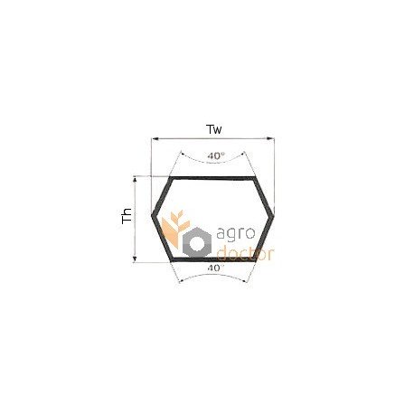 Double (hexagonal) 610835.0 suitable for Claas [Optibelt]