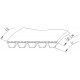 070952 - 070952.2 adaptable pour Claas Jaguar - Courroie trapézoïdale jumelée 1426410 [Gates Agri]