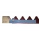 Lame de faucheuse 611211 adaptable pour Claas pour tablier de coupe 3600 mm - 49 lames dentelées