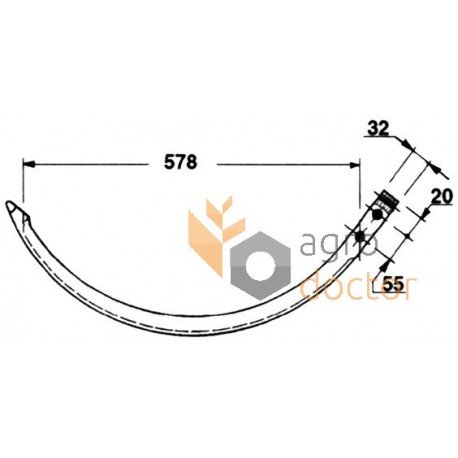 Baler needle (aluminum) 0657. 3024 Deutz-Fahr