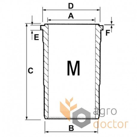 Finished liner for engine - AR63060 John Deere