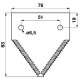 Knife section cutterbar P49650 John Deere [Rasspe]