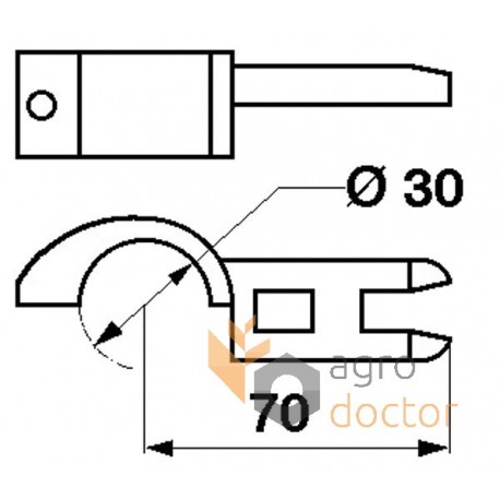 Plastic reel mounting d30mm