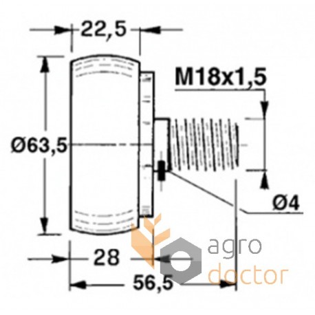 Piston roller D63,5mm