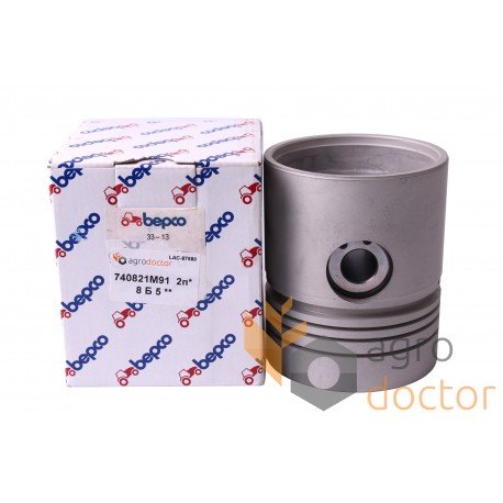 Piston avec axe 740821M91 pour moteur Massey Ferguson, 4 segments